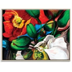 Singing Poppies Canvas Print With Frame