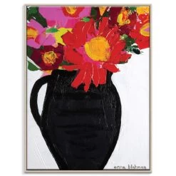 Floral Pot Framed Canvas Print