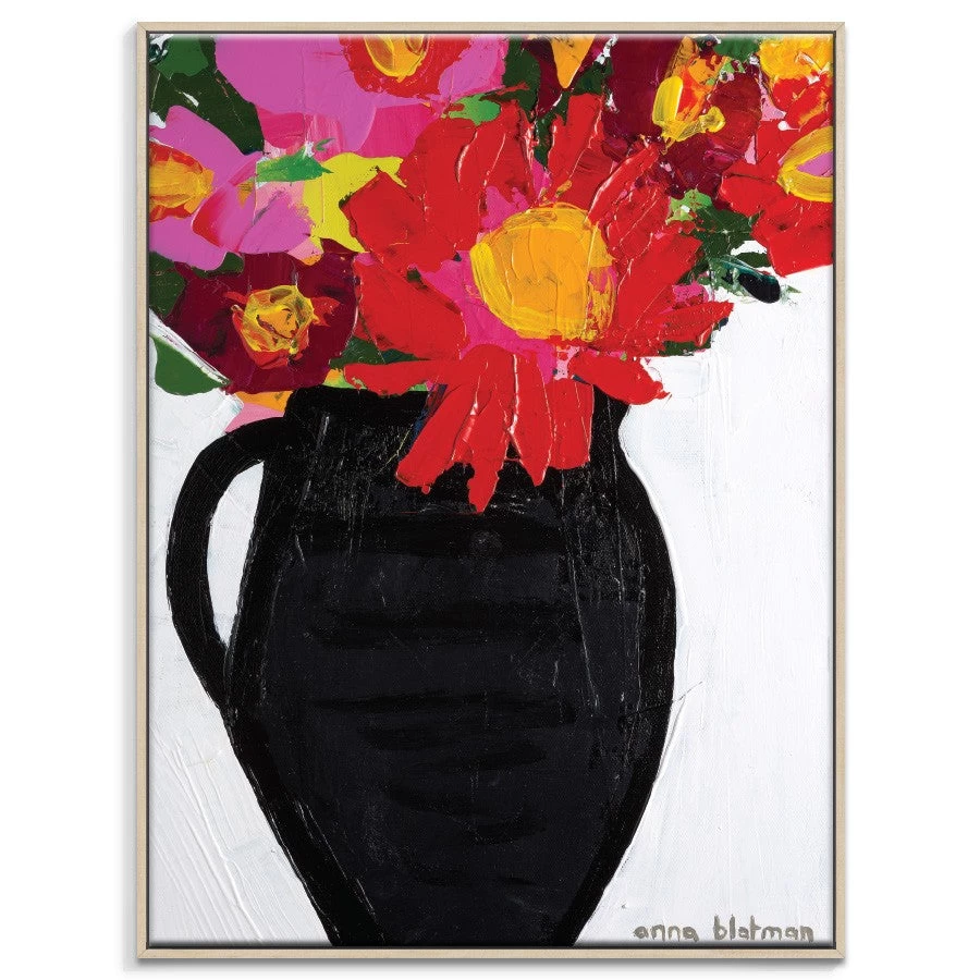 Floral Pot Framed Canvas Print 1 Floral Pot Framed Canvas Print
