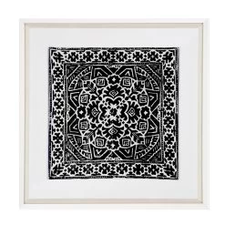 Kilim Print Black Fabric Artwork -Home Decoration Store 2020KPB