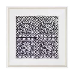 Kilim Repeat Black Fabric Artwork -Home Decoration Store 2020KRB