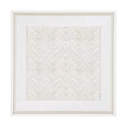 Zig Dot Silver Fabric Artwork