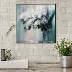 Bouquet Serenade Canvas With Floating Frame 9 Bouquet Serenade Canvas With Floating Frame -Home Decoration Store BOUQUET 20SERENADE SQ 20BLK 20RM