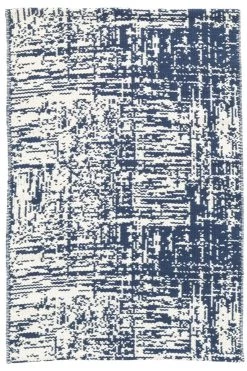 Drybrush Blue Flatweave Cotton Rug