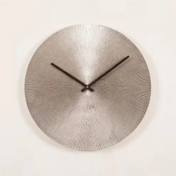 Antique Nickel Wall Clock Small