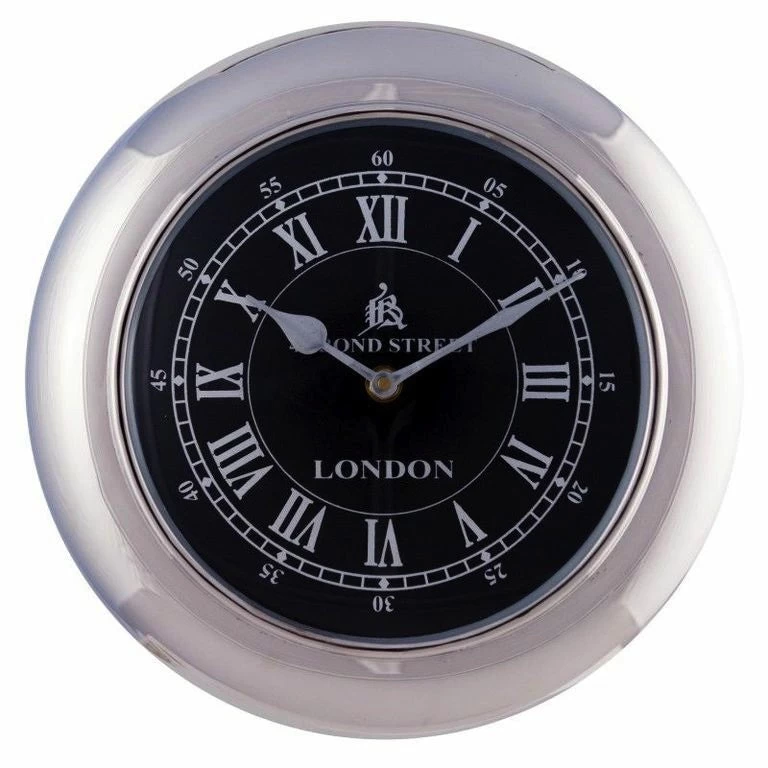Retro Wall Clock Small Black