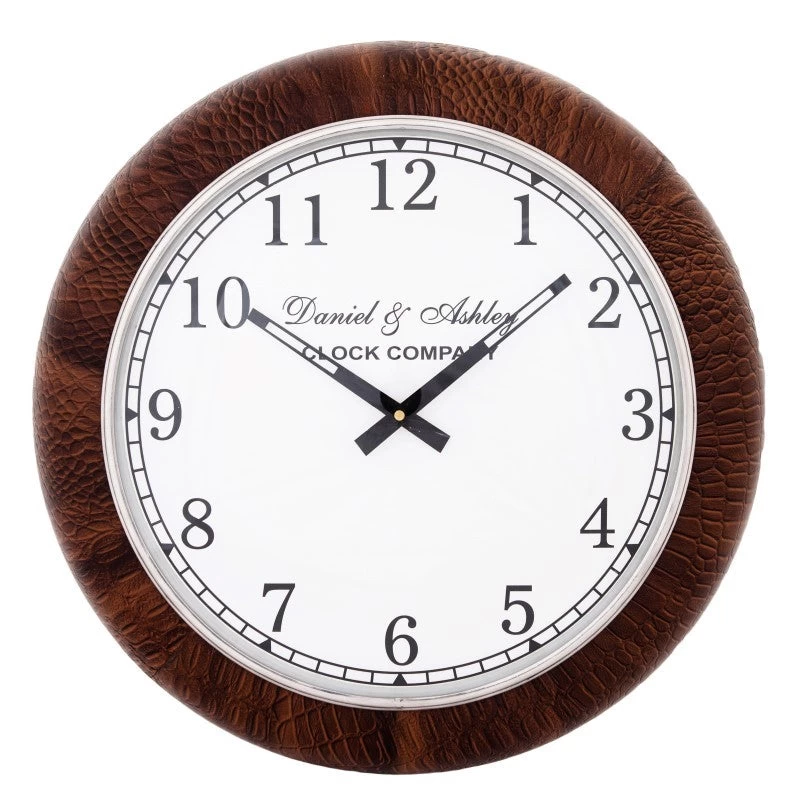 Leather Wall Clock Large