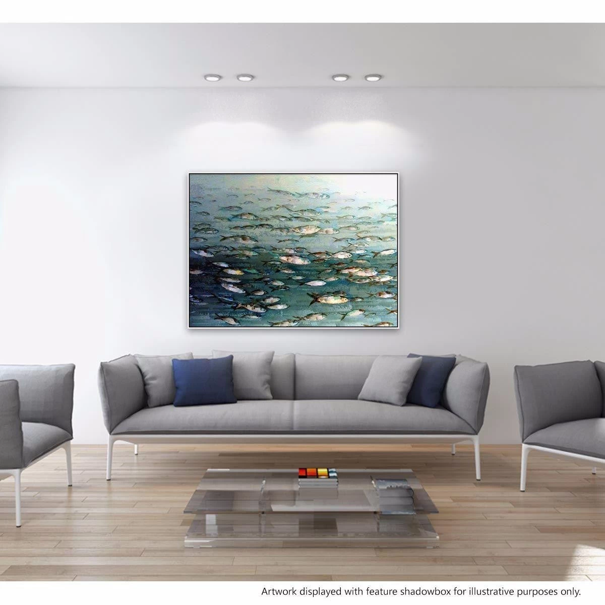 Pescatory Canvas Painting With Floating Frame 2 Pescatory Canvas Painting With Floating Frame - Image 2