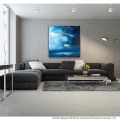 Stormfront Canvas Painting With Floating Frame -Home Decoration Store MLN 425 STORMFRONT WHT 20RM