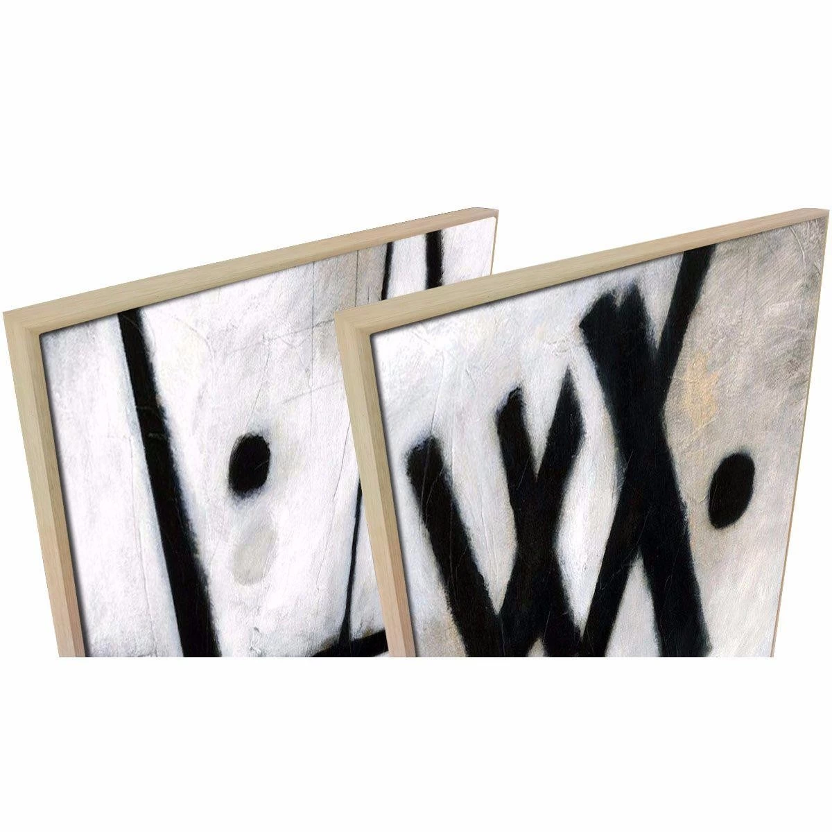 Chromos I/Chromos III Canvas Paintings Pair 4 Chromos I/Chromos III Canvas Paintings Pair - Image 4