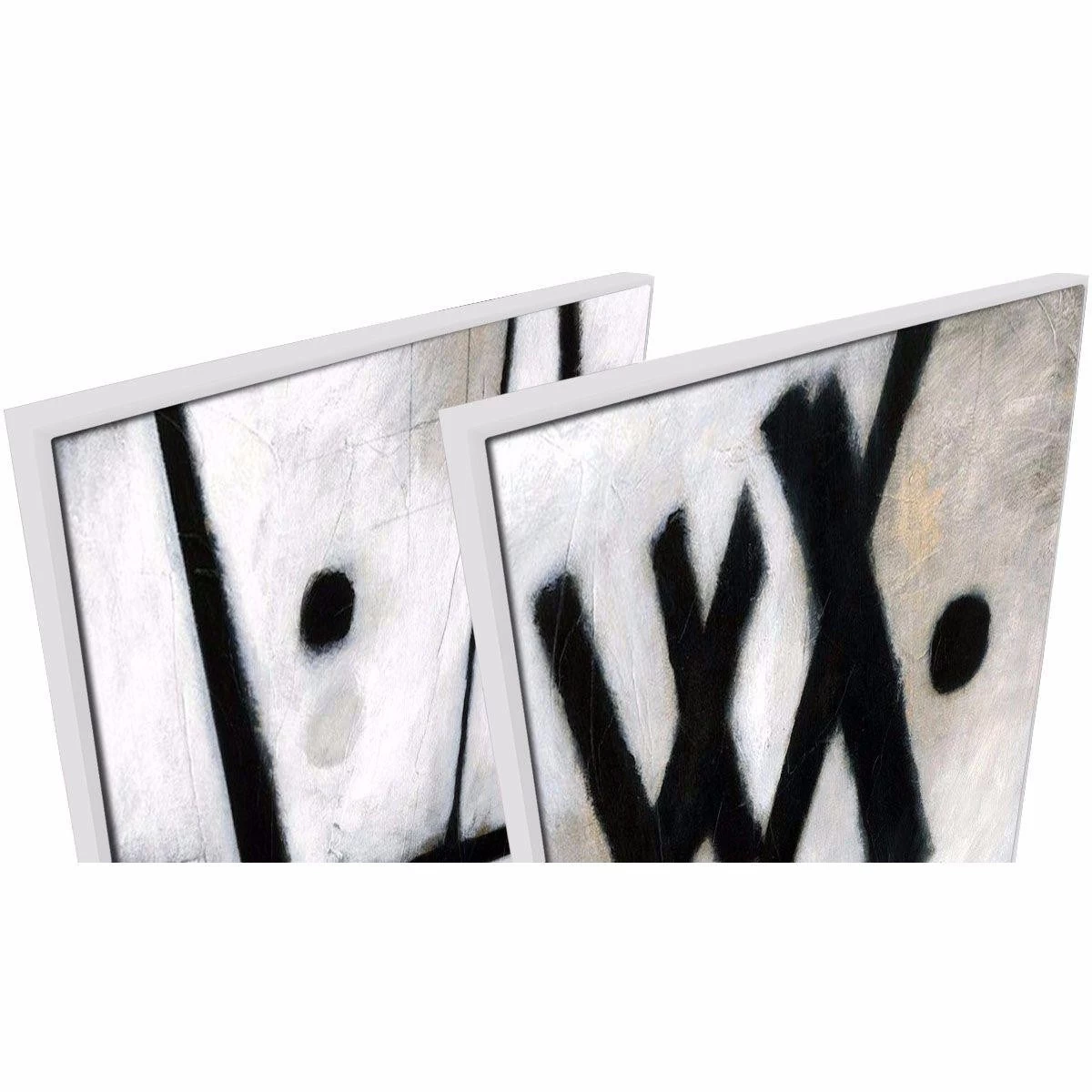 Chromos I/Chromos III Canvas Paintings Pair 5 Chromos I/Chromos III Canvas Paintings Pair - Image 5