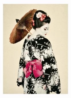 Geisha Tapestry With Rod