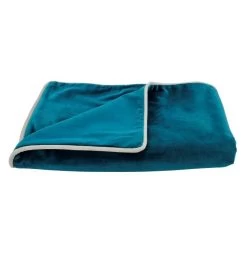 Peacock Velvet Throw