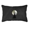 Tassel Cross Patch Black Lumber Cushion