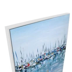 Marina Bay Canvas Painting With Floating Frame -Home Decoration Store VGS 141 EB MARINA 20BAY WHT 203D