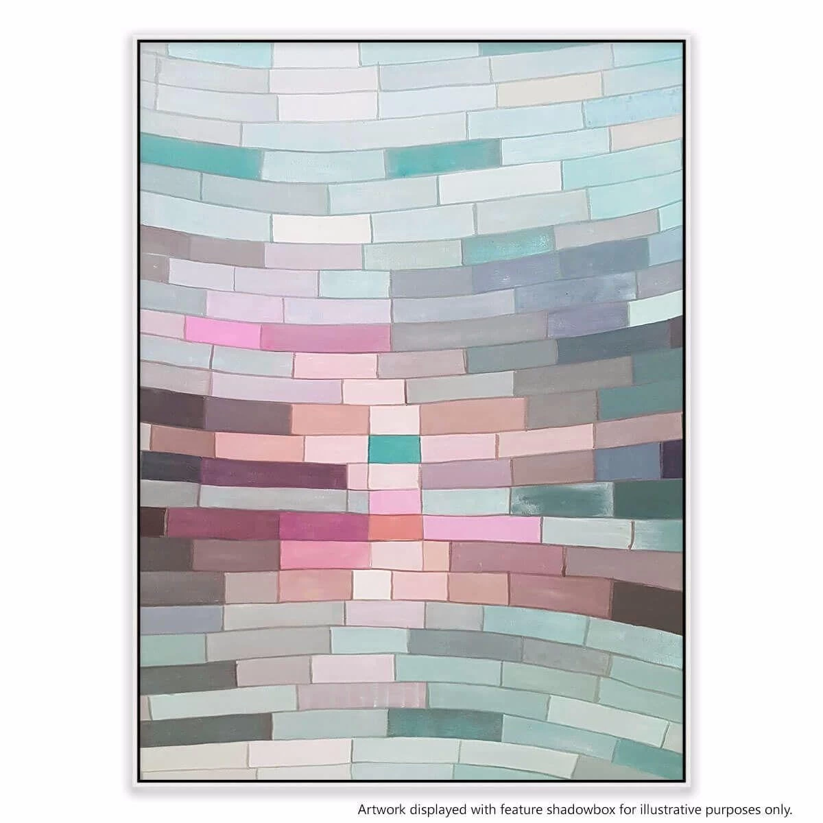 Ode To A Klee 3 Canvas Painting With Floating Frame 1 Ode To A Klee 3 Canvas Painting With Floating Frame