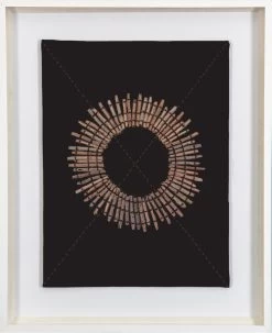 Linen Sticks Black Fabric Artwork