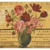 Roses And Script Tapestry With Rod