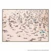 Crowded Beach Canvas Print With Floating Frame