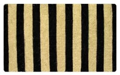 Black Stripe Doormat