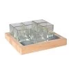 Elementer Kesa Square Tray 6 Glass Candle Holder