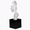 Face And Finger Sculpture White