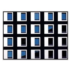 Black And Blue Photographic Canvas Print With Floating Frame