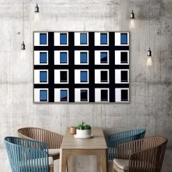 Black And Blue Photographic Canvas Print With Floating Frame -Home Decoration Store shopify 1173637 JTREB BLACK AND BLUE L1 NAT RM