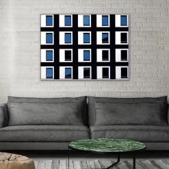 Black And Blue Photographic Canvas Print With Floating Frame -Home Decoration Store shopify 1173637 JTREB BLACK AND BLUE L1 WHT RM