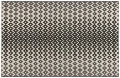 Stacy Indoor/Outdoor Polypropylene Daphne Diamond Rug - Cream/Black