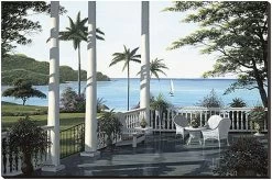 Caribbean Verandah Tapestry With Rod