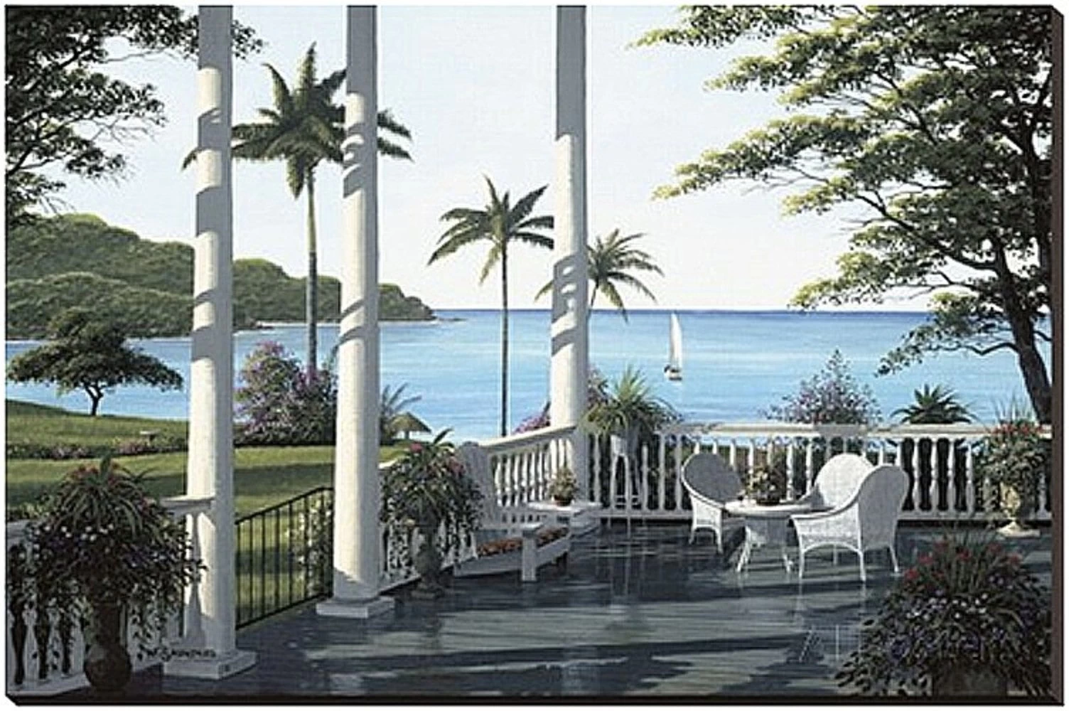 Caribbean Verandah Tapestry With Rod 1 Caribbean Verandah Tapestry With Rod