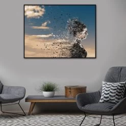 In The Wind Digital Canvas Print With Floating Frame -Home Decoration Store shopify 1X CP 773728 in the wind L1 BLK RM