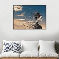 In The Wind Digital Canvas Print With Floating Frame -Home Decoration Store shopify 1X CP 773728 in the wind L1 WHT RM