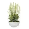 Fayette Foral Arrangement In Cement Pot White