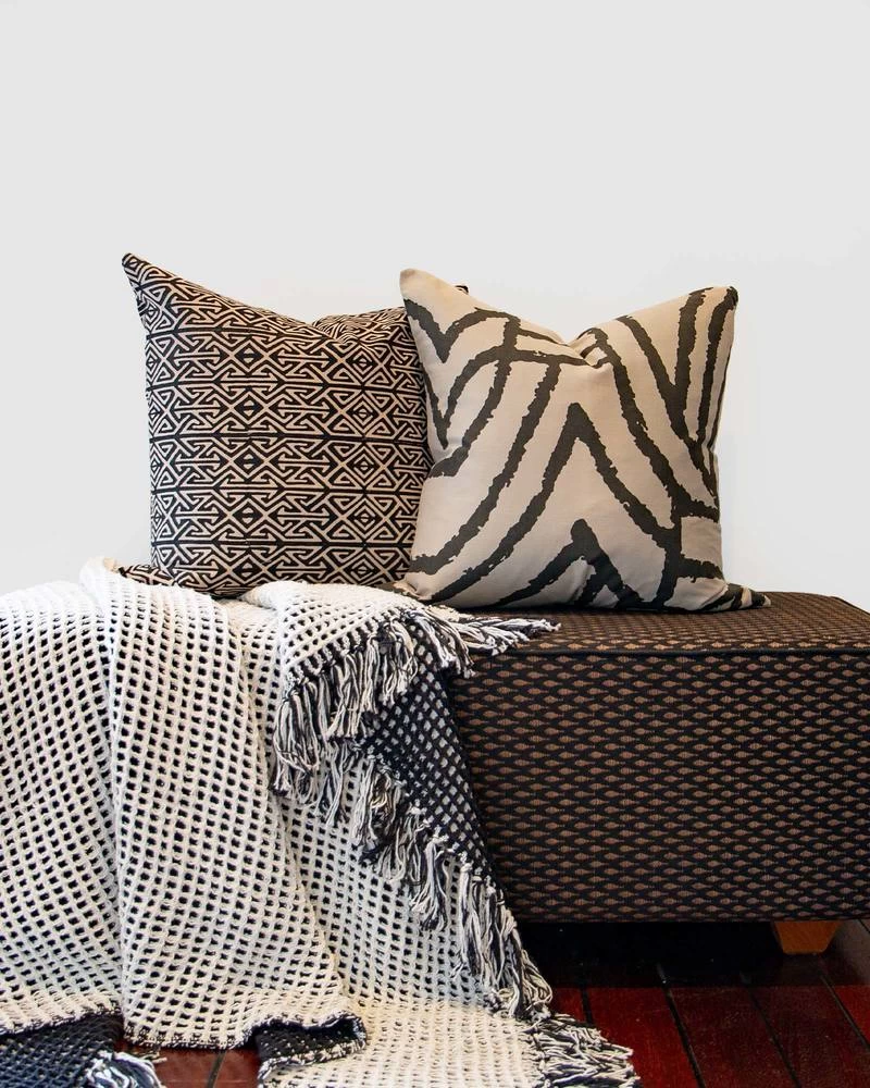 Arrow Print Black Lounge Cushion 2 Arrow Print Black Lounge Cushion - Image 2