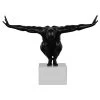 Male Athlete Sculpture Matt Black Large