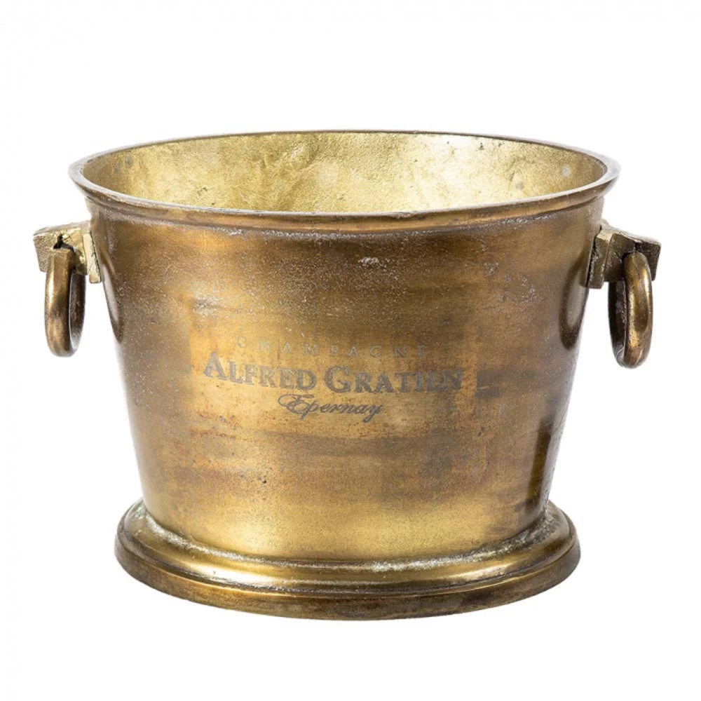 Oval Ice Bucket Brass 2 Oval Ice Bucket Brass - Image 2