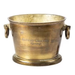 Oval Ice Bucket Brass