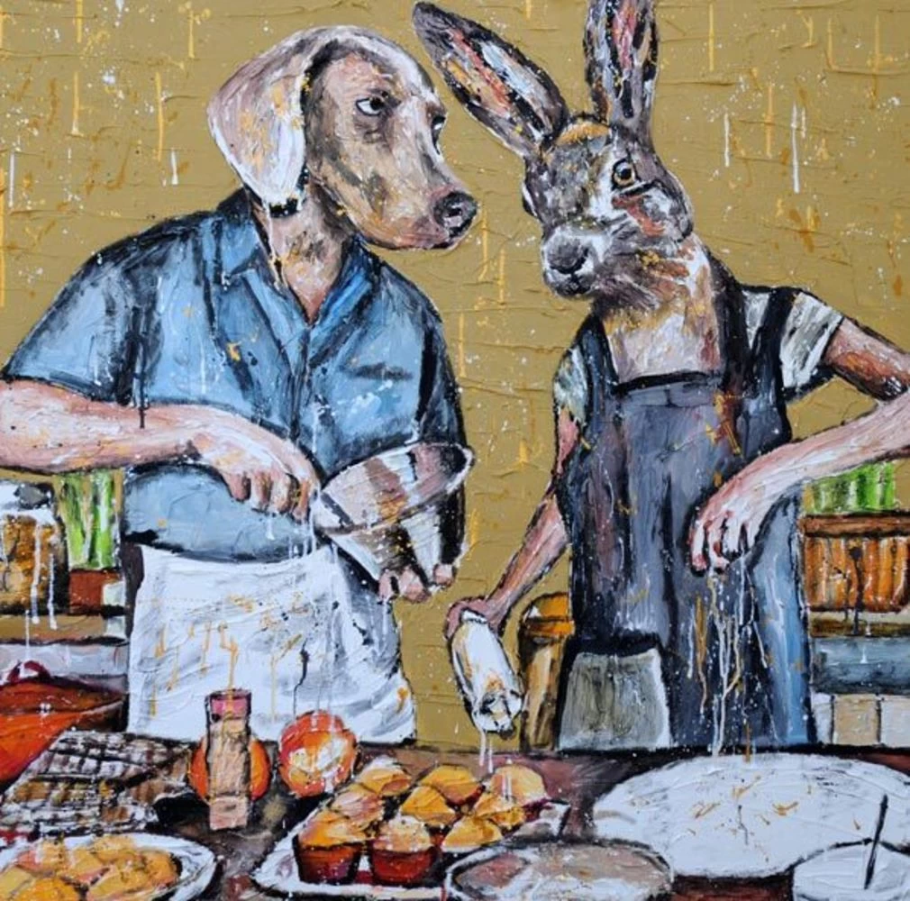 They Always Cooked Every Meal Together, But Tonight For Desert They Had Something Else On Their Mind Print 1 They Always Cooked Every Meal Together, But Tonight For Desert They Had Something Else On Their Mind Print