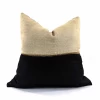 Linen Lace Stitch Linen Lounge Cushion Natural & Black
