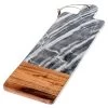 Sita Rectangle Grey Marble & Wood Board - Grey/Natural