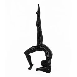 Male Gymnast Sculpture Black Gloss 'A' Large