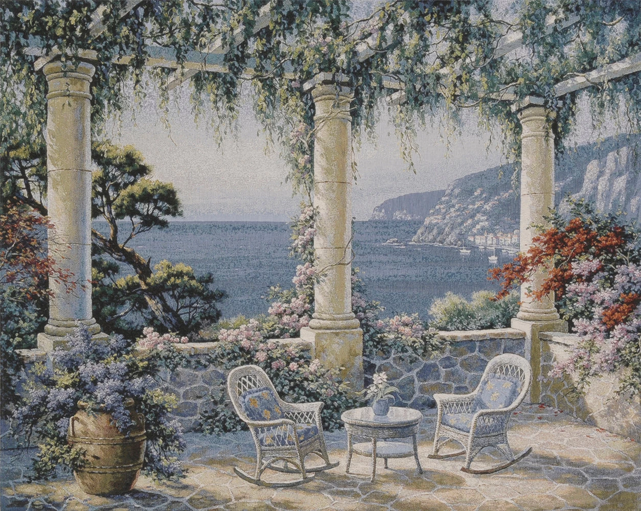 Mediterranean Terrace Wall Hanging 1 Mediterranean Terrace Wall Hanging
