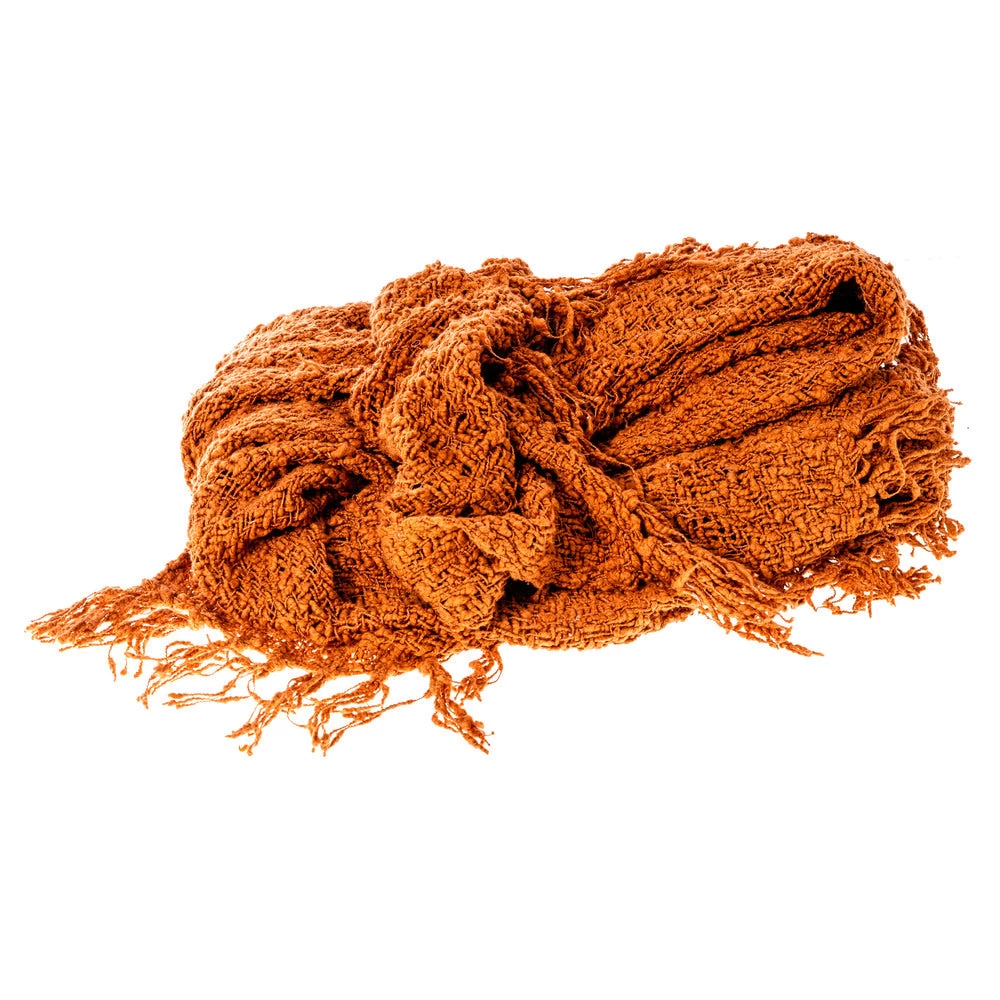 Valeria Woven Throw Rug 130x170cm - Orange 5 Valeria Woven Throw Rug 130x170cm - Orange - Image 5