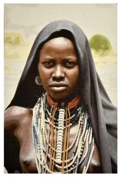 African Tribeswoman Tapestry With Rod