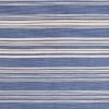 Cottage Stripe French Blue Wool Woven Rug