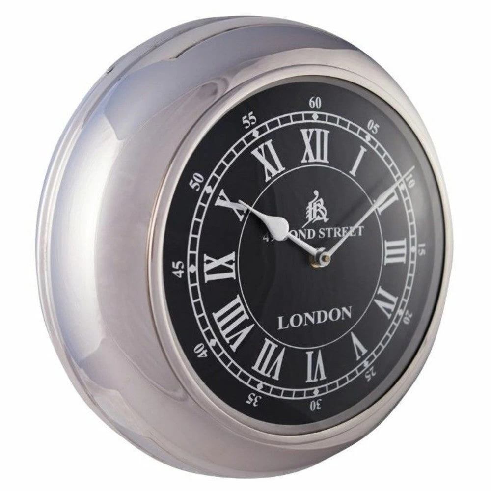 Retro Wall Clock Medium Black 1 Retro Wall Clock Medium Black