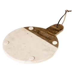 Sita Mango Wood And Marble Round Chopping Board With Handlesmall - Natural/White -Home Decoration Store shopify 4e2a874a3516c2b723a1f8af9844affe sita mango wood and marble round chopping board with handlesmall natural white