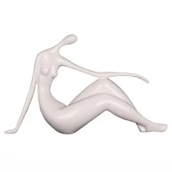 Lady Resting Sculpture White